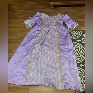Victorian Princess Elegant Purple& Gold Gown with Lace Details Size 2X